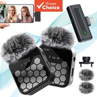 Wireless Lavalier Microphone for USB-C Phone Gaming Video Recording Noise Cancelling Mike Pro