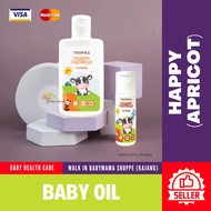 TROPIKA | KELENGKAPAN BAYI | BABY HAIR & BODY OIL APPRICOT 30ML / 100ML | MINYAK URUT BAYI APPRICOT