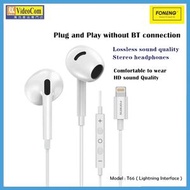 FONENG - T66 Lightning iPhone 有線半入耳式耳機 解破版 無需藍牙連接 6970462510543
