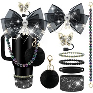 26 New Product Stanley Cup Stanley Cup Set 40oz Crystal Butterfly Straw Stanley Cup Accessories