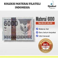 Materai 6000 Tahun 2006 2007 2008 2009 Perangko Matrai Tempel Asli Original Pos