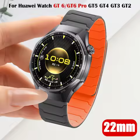 22mm Magnetic Silicone Strap For Huawei Watch GT 6 Pro/GT 5 Pro GT6 GT5 GT4 GT3 GT2 Bracelet For Hua