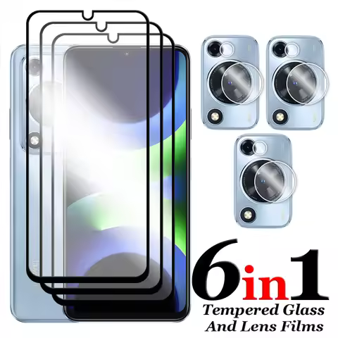 6in1 For Huawei Nova Y72s Glass For Huawei Nova Y63 Y72 Y72s Tempered Glass 2.5D Full Cover Screen P