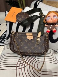 Lv Multi Pochette Accessoires 5合1 100%Authentic ,全新unused 💎尖沙咀中港城門市