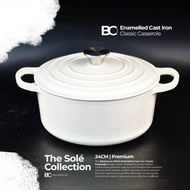 Balance.co Enameled Cast Iron Classic Casserole –24cm5L Dutch Oven Stew Soup Pot Sourdough Induction