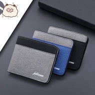 Canvas Wallet Men's Short Wallet Credit Card Holder Card Holder