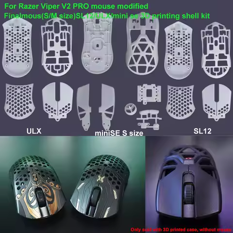 For Viper V2 PRO Wireless Mouse Modding: Handcrafted DIY Finalmouse (S/M Size) SL12/ULX/Viper Mini S