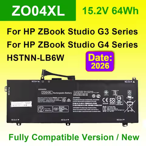 For HP ZBook Studio G3 G4 Series Laptop Battery ZO04XL HSTNN-LB6W HSTNN-CS8C HSTNN-C88C 64Wh 15.2V L