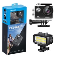 EK7000 4K30FPS 20MP WiFi Action Camera and 131ft (40m) Waterproof Diving Light