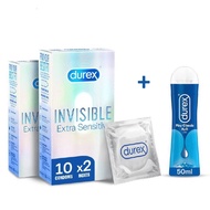 Durex Thin Bundle - Invisible Extra Sensitive + Classic Lube