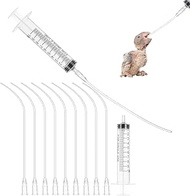 JIEYAO Pack of 10 Young Birds Feeding Hose, 2 x Syringe 10 ml with Hose Pigeons Accessories Feeder F