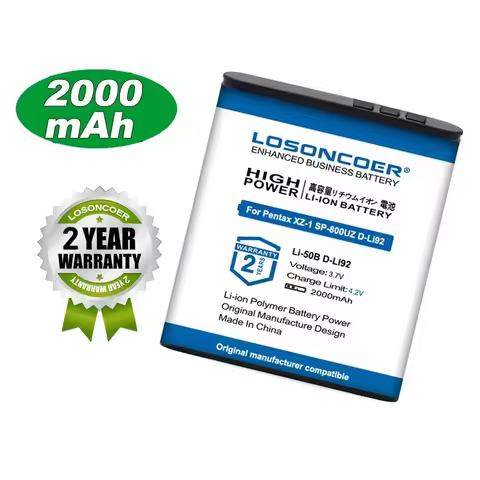 2000mAh Li-50B Li50B Li 50B Battery For Olympus U6010 U6020 Pentax XZ-1 SP-800UZ D-Li92 DLi92 MJU 10
