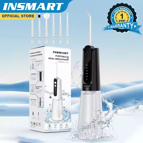 INSMART Water Flosser Dental Portable Oral Irrigator Water Flosser Teeth Whitening Waterproof Water
