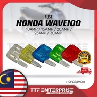 [10PCS] HONDA WAVE100 FUSE ( 30AMP / 25AMP / 20AMP / 15AMP / 10AMP ) RED YELLOW GREEN BLUE CLEAR BAT