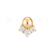 ROSE | 14k Gold Triple Lab Grown Diamond Stud