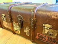 古董老件木製旅行箱 英國製  限面交