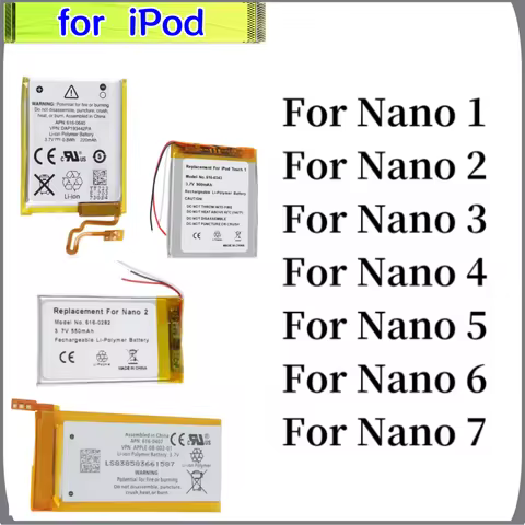 NEW Battery For iPod Nano 1 2 3 4 5 6 7 4th 5th 6th 7th 1st 2nd Generation 2 Gen 2Gen 3rd 3 Gen 3Gen