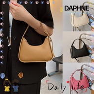 DAPHNE Handbags, Waterproof Large Capacity Totes Bags, Retro PU Leather Solid Color Shoulder Bag Women