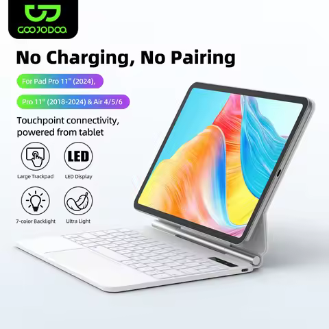 Smart Pogo Pin Keyboard case for iPad Air 11 2025 M3 for iPad Air 6 11 2024 Pro 11 Air 4 Air 5 10.9 