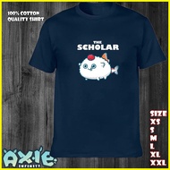 ❐ ☫ ♟ AXIE INFINITY The Scholar Cute White Axie Shirt Trending Design Excellent Quality T-Shirt (AX