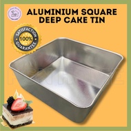 7/8/9/10 Inch Aluminium Square Deep Cake Tin Bakeware / Loyang Acuan Kek Segi Empat
