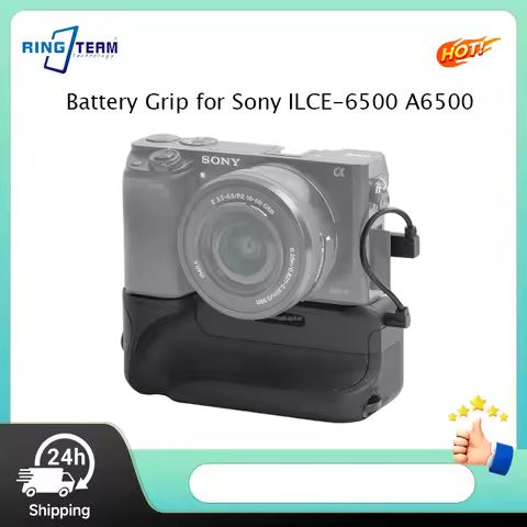 VG-6500 Vertical Battery Grip for Sony ILCE-6500 A6500 Works with NP-FW50 Dual Power Vertical Shooti