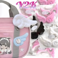 Y2K Sweet Cute Angel Wing Plush Brooch Children Girls Fluffy Pin Clip Accessories Cosplay Ornaments