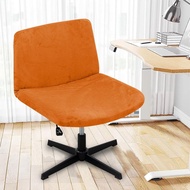 Velvet Armless Chair Cover Criss Cross Chair Cover Armless Office Desk Chair Slipcover Modern Mid Ba