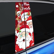 Holiday Limited Car Center Column Stickers Personalized Car B Column Protective Film Christmas Santa