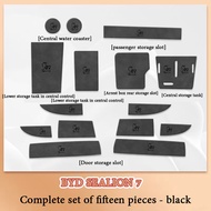 ZLWR BYD SEALION 7 Central Control Water Coaster วัสดุหนังไร้สายชาร์จ Central Control ประตู SLOT Pad