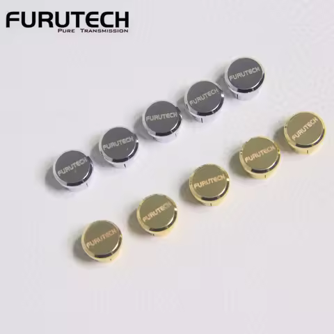 FURUTECH 8-50pcs Hi-End Gold plated RCA protector Caps Cap Dust Copper Protector RCA Plug Caps Noise