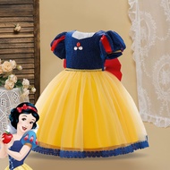 MQATZ ชุดคอสเพลย์เจ้าหญิงฮาโลวีนสำหรับเด็กเสื้อผ้างานวันเกิดชุดเดรสผูกโบว์1st สำหรับเด็กผู้หญิง LAL1