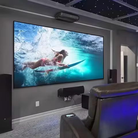 72-150 inch UST ALR/ALR Fixed Frame Projection Screen Anti-light Screen for AWOL Formovie Hisense 4K