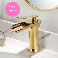 Bathroom Faucet Waterfall Basin Faucet Hot and Cold Water xer Taps Single Handle Single Hole Luxury 