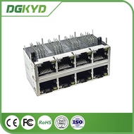 Multi-port Socket 10P8C connector Gigabit2X4Modular Block Interface DGKYD With light and shield