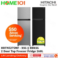 Hitachi 2 Door Top Freezer Fridge 260L HRTN5275MF - HRTN5275MFXSG || HRTN5275MFBBKSG