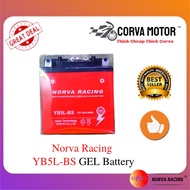 Corva Motor Norva Racing Bateri Motosikal Yb5L Starter Ex5 Kriss Ego Lc135 V1 E-Bonus Nouvo S Srl110