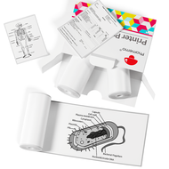 กระดาษเทอร์มอลติดเองสีขาว Phomemo, กระดาษสติกเกอร์พิมพ์ได้เงางาม สำหรับ Phomemo T02/M02X/M02L/Y02C/Q