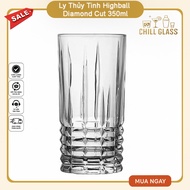 Highball Diamond Cut Glass Cup 350ml – Long Drink, Cocktail, Premium Juice Cup