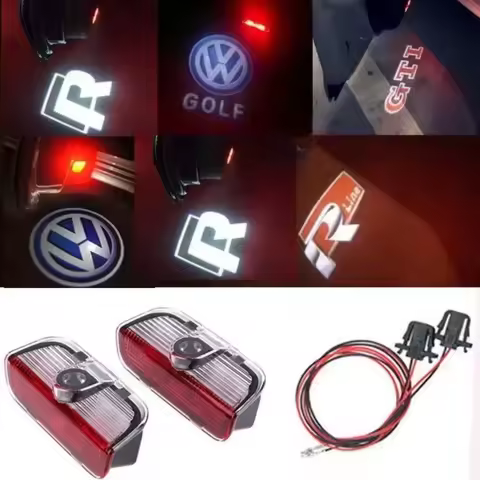 2/4p Car LED logo door projection welcome light for VW R Golf 5 6 7 GTI GTD GTE 7N Touareg CC Passat