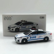 Ready Stock 596 1: 64 Ford NYPD Mondeo Police Car Alloy Car Model Car Model Collection Ornaments Out