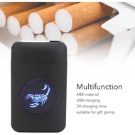 Kotak Rokok Cigarette Case LED with Korek Api Elektrik Model Scorpion
