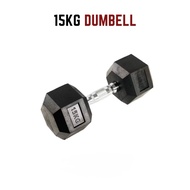 HXD15 Dumbbell Hexagon 15kg Dumbbell Dumbbell Hexagonal Barbell 15 Kg Kilogram Iron