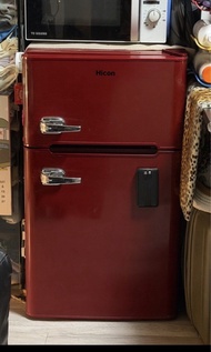 Hicon 迷你雪櫃 復古紅色雪櫃 雪櫃 fridge freezer