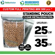 Standing Pouch 25x35cm Plastik Klip Ziplock Clear Metalize Alumunium