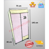 🔥READY STOCK 3V ORIGINAL ZIPPED WARDROBE/ RAK SIMPAN BAJU/ MULTIPURPOSE RACK