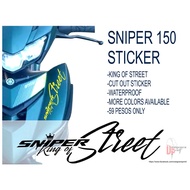 ⊕♣King of Street Sticker for Sniper 150 - Sniper Decals, 7 inches length, Cut Out Sticker, Waterproo