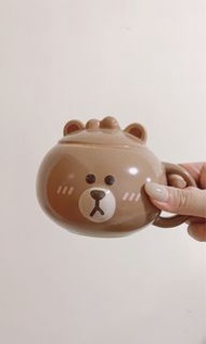 Line Friends 熊大陶瓷收納杯帶蓋