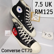 Kasut Bundle | Converse x CDG | CT70 | 7.5 UK | Black