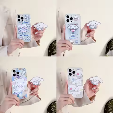 For OPPO Reno 5F 4F 6Z 7 8 10 11 12 13 14 15 lite T F Z Pro Ice Cream Cinnamoroll Case with Holder